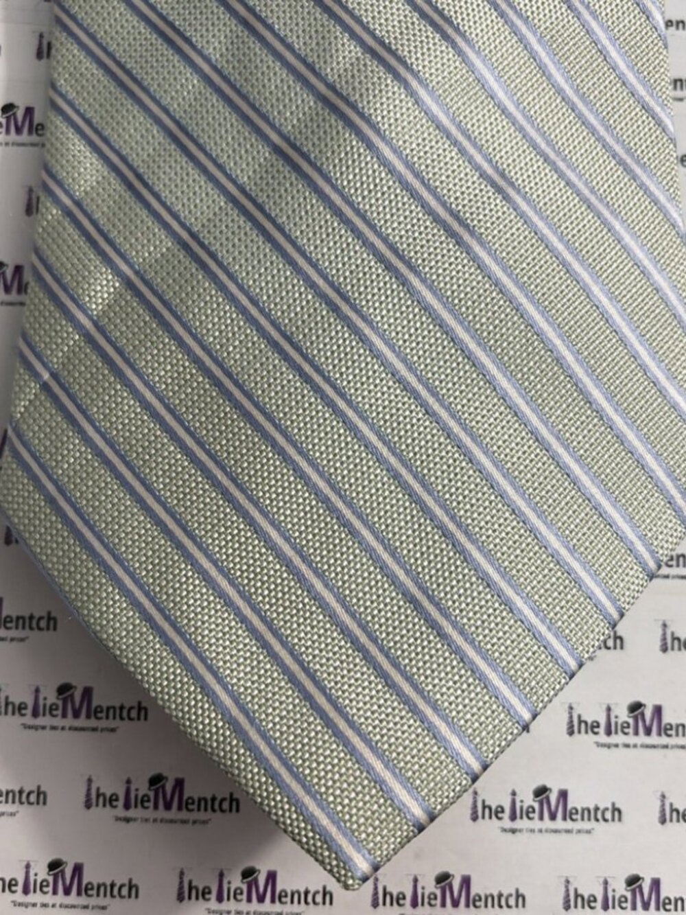 EXPRESS STUDIO Green Striped Tie 3.625”